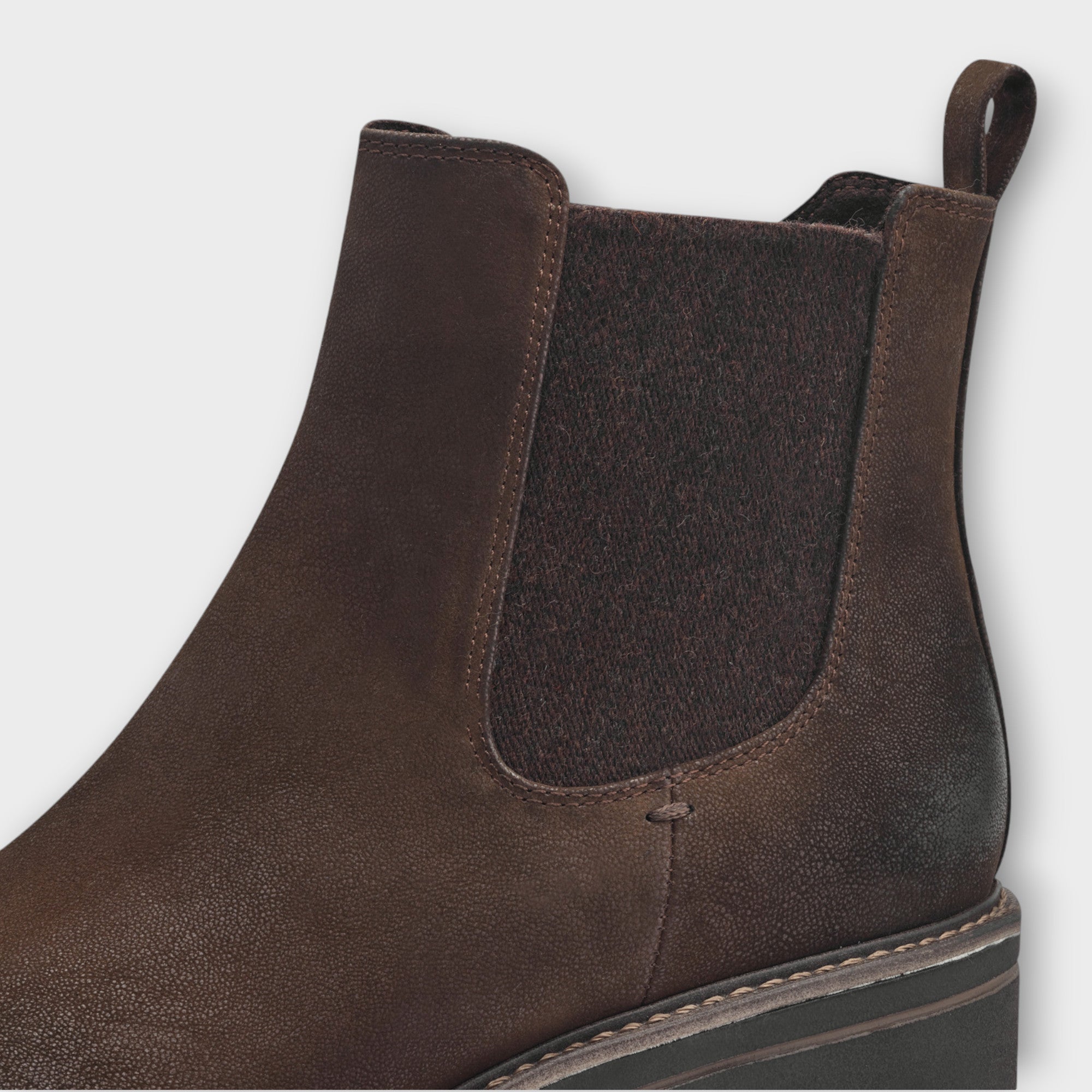 Marco Tozzi Brown Ankle Boots with Chunky Sole and Block Heel