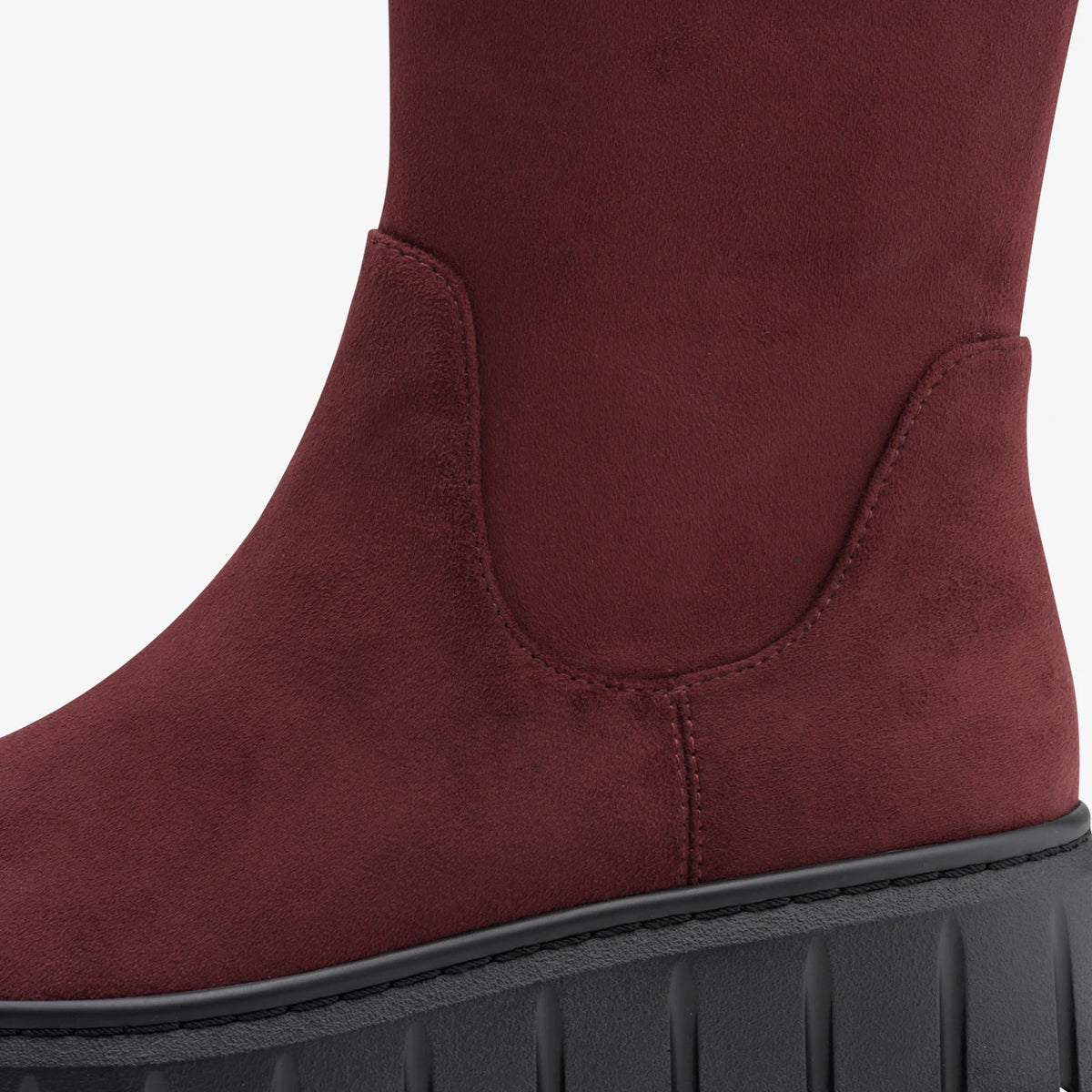 Marco Tozzi Burgundy Platform Ankle Boots