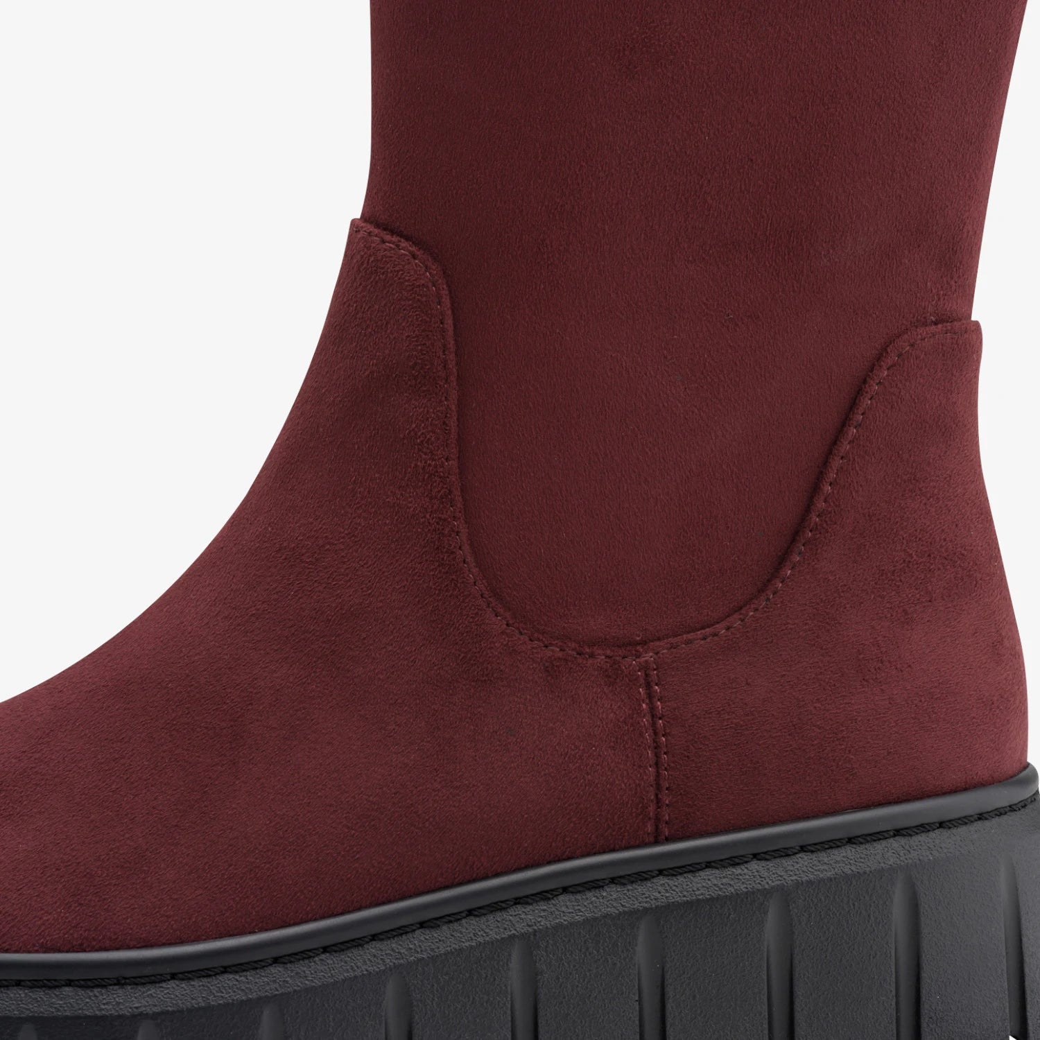 Marco Tozzi Burgundy Platform Ankle Boots