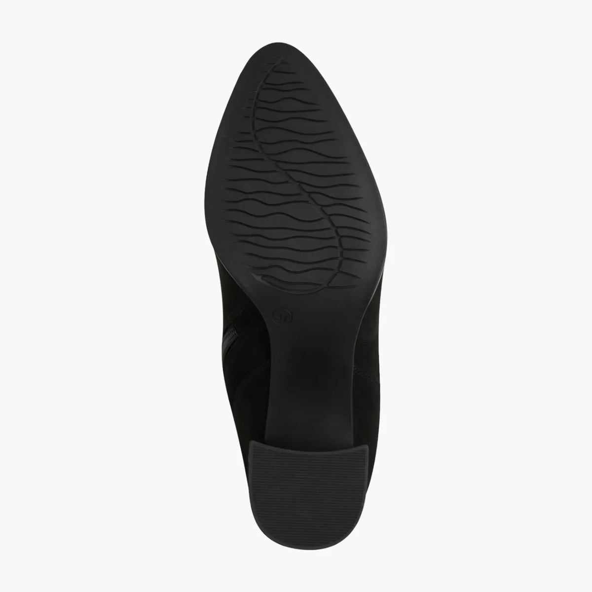 Marco Tozzi Black Stretch Boot with Block Heel - Leavys Shoes