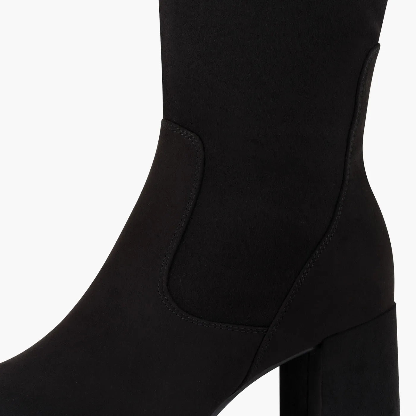 Marco Tozzi Black Stretch Boot with Block Heel - Leavys Shoes
