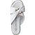 Marco Tozzi White Leather Sandal with Gold Trim