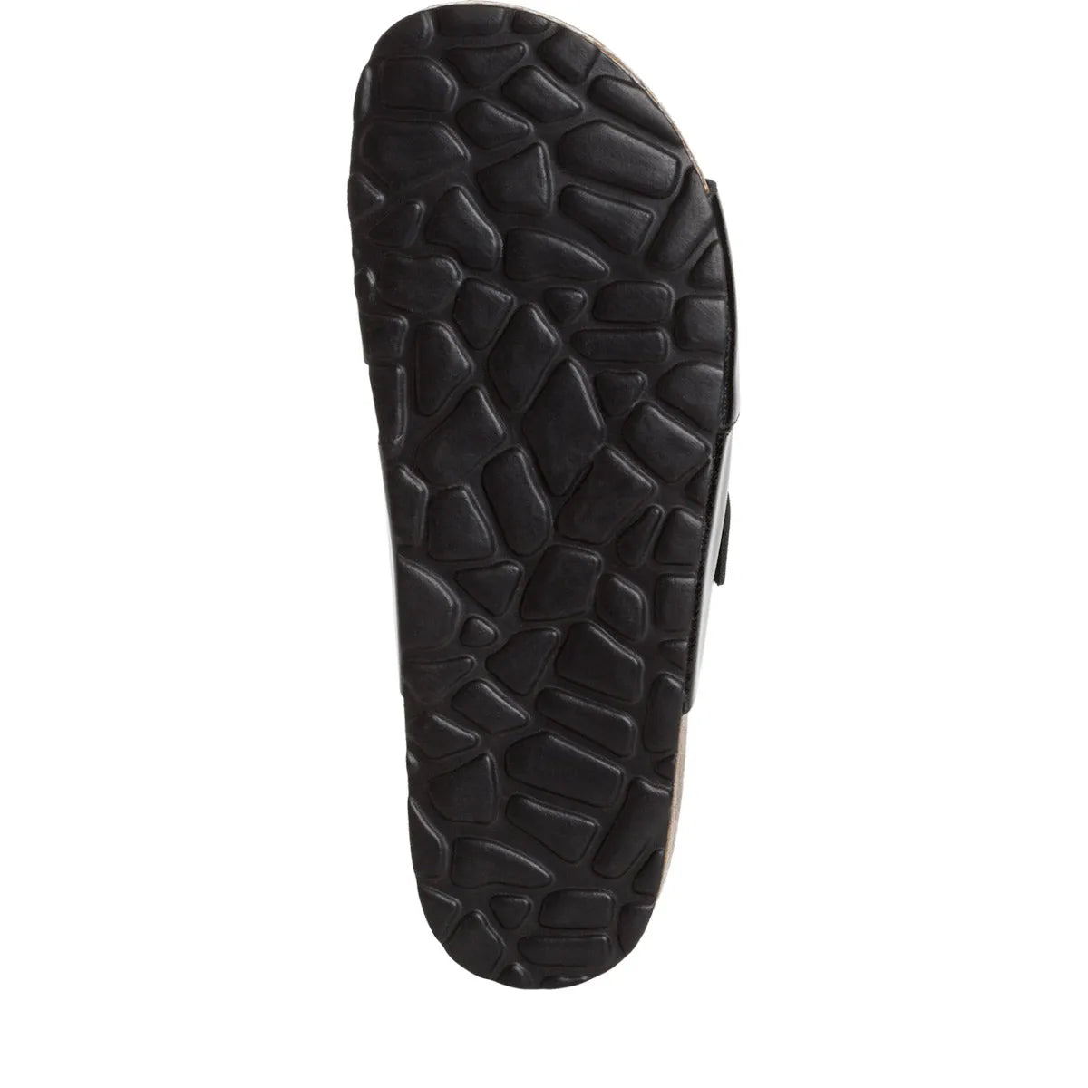 Marco Tozzi Black Patent Leather Sandal with Buckle Detail - Leavys Shoes