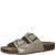 Marco Tozzi Pebble Coloured Leather Sandal with Silver Buckle Detail