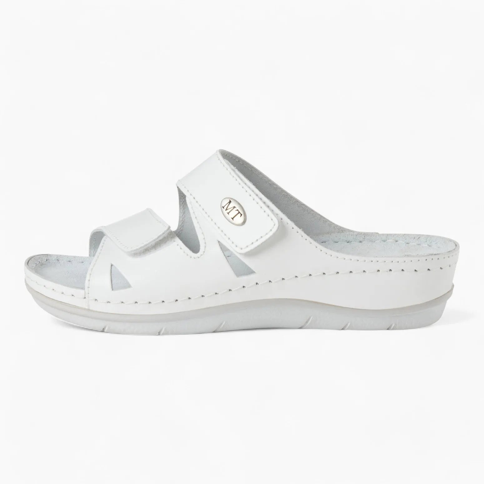 Marco Tozzi White Mule Sandal – Adjustable & Comfortable - Leavys Shoes