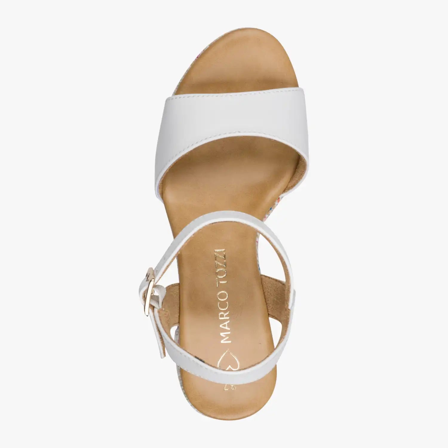 Marco Tozzi White Multi Sandal (Wide Fit) – 2-28008-42-197
