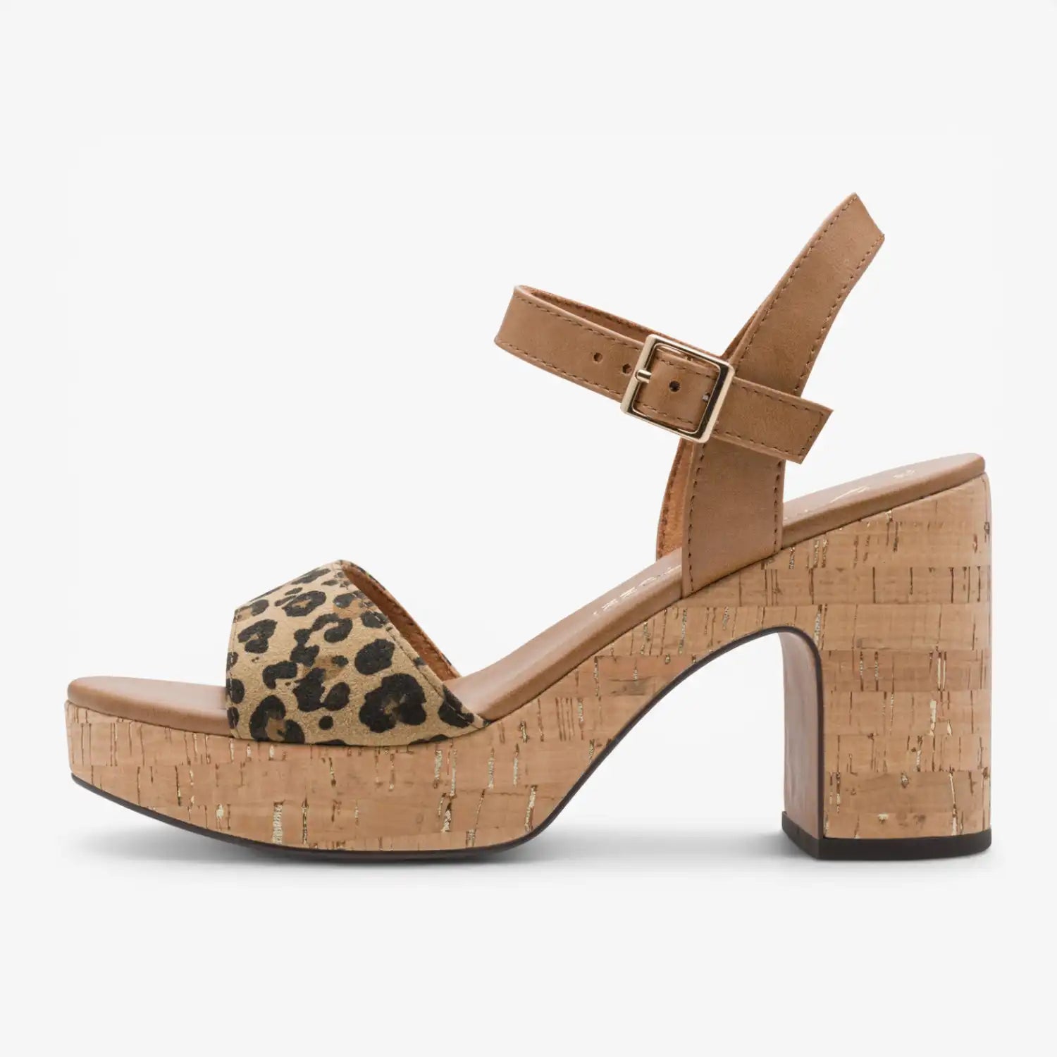 Marco Tozzi Leopard Sandal (Wide Fit) – 2-28008-42-9E7