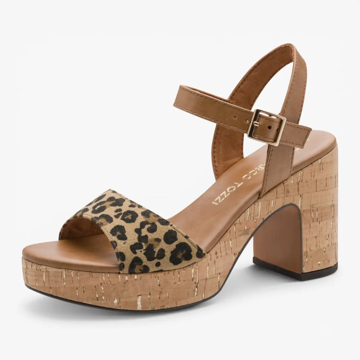 Marco Tozzi Leopard Sandal (Wide Fit) – 2-28008-42-9E7