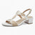 Marco Tozzi Occasion Sandal – Low Block Heel in White Combo - Leavys Shoes