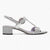 Marco Tozzi Glittery Silver Occasion Sandal – Low Block Heel - Leavys Shoes