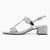 Marco Tozzi Glittery Silver Occasion Sandal – Low Block Heel - Leavys Shoes