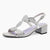 Marco Tozzi Glittery Silver Occasion Sandal – Low Block Heel - Leavys Shoes