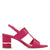 Marco Tozzi Fuchsia Block Heel with Red & Gold Details