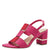 Marco Tozzi Fuchsia Block Heel with Red & Gold Details