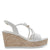 Marco Tozzi White Gold-Detailed Wedge Sandal - Leavys Shoes