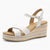 Marco Tozzi White Summer Wedge Sandal – Colourful & Comfortable - Leavys Shoes