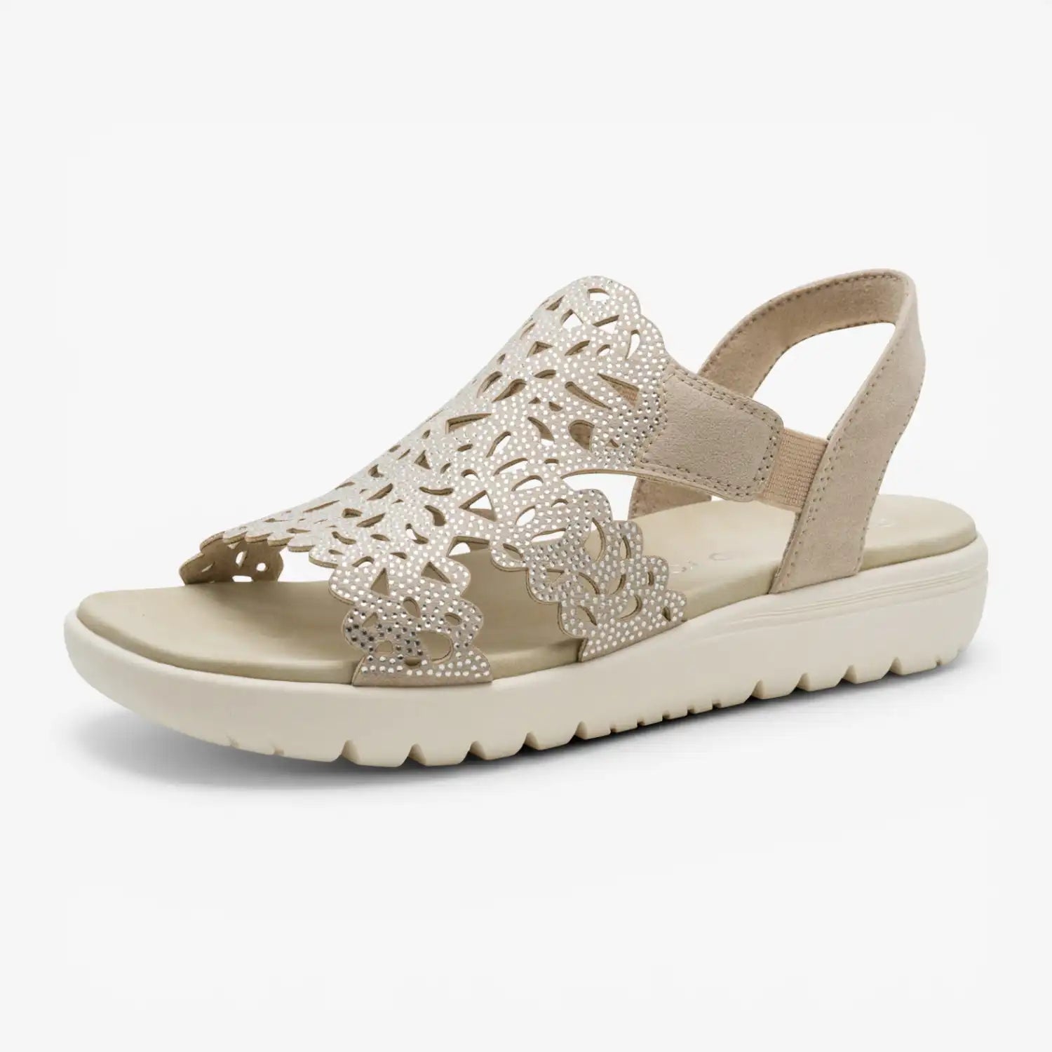 Marco Tozzi Taupe Sandal (Textile) – 2-28606-46-404