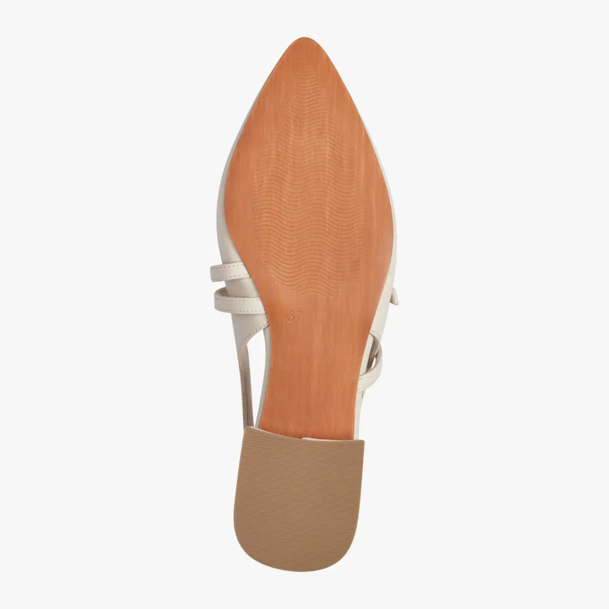 Marco Tozzi Cream Court Shoe (Block Heel) - 2-29409-44-403