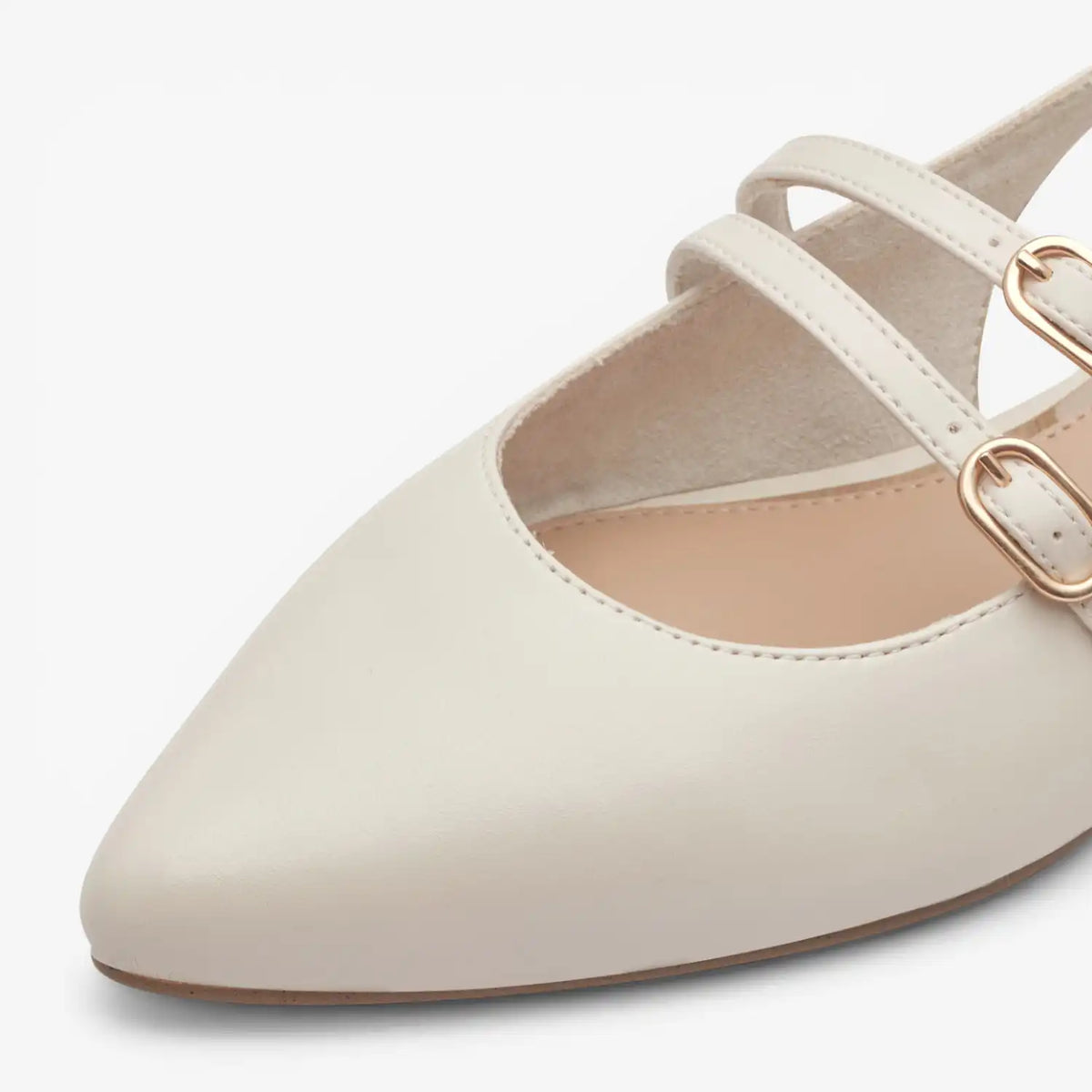 Marco Tozzi Cream Court Shoe (Block Heel) - 2-29409-44-403