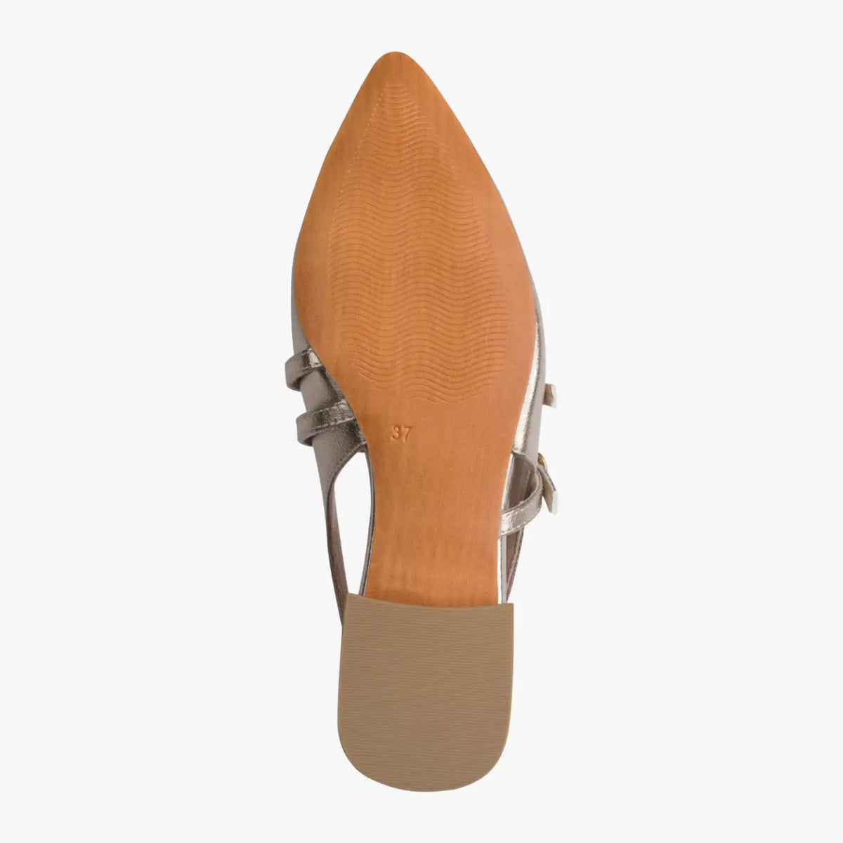 Marco Tozzi Champagne Court Shoe (Block Heel) - 2-29409-44-957