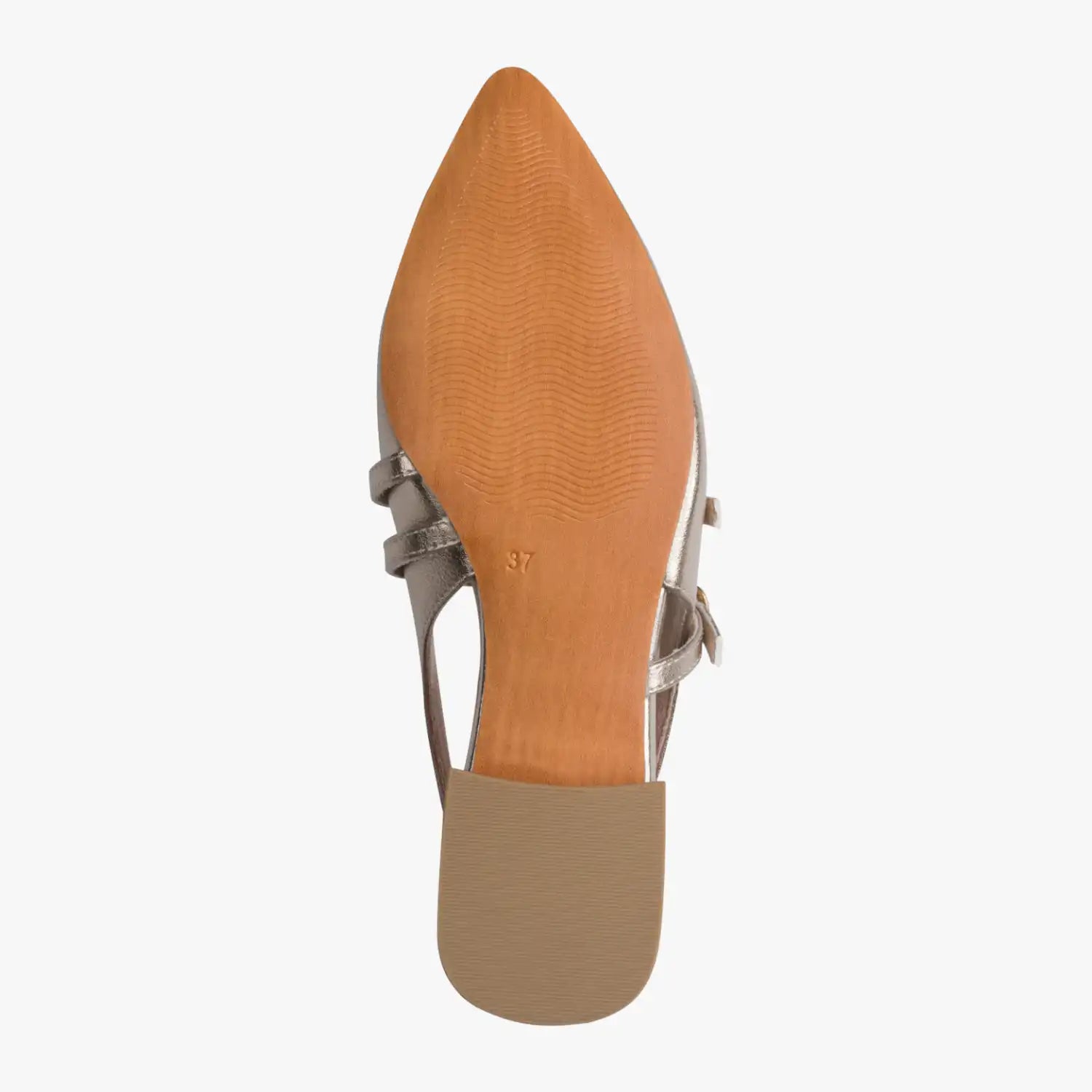 Marco Tozzi Champagne Court Shoe (Block Heel) - 2-29409-44-957