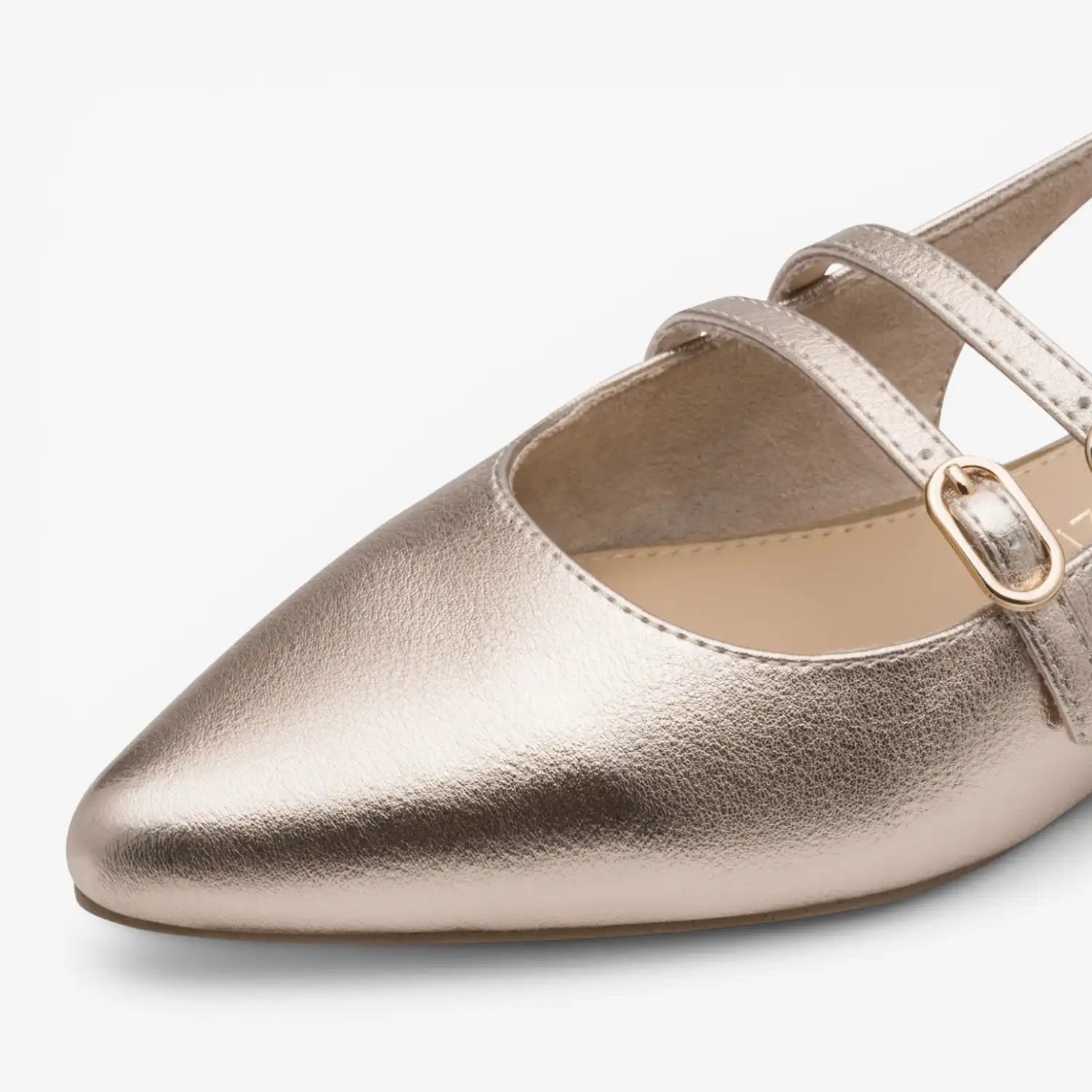 Marco Tozzi Champagne Court Shoe (Block Heel) - 2-29409-44-957