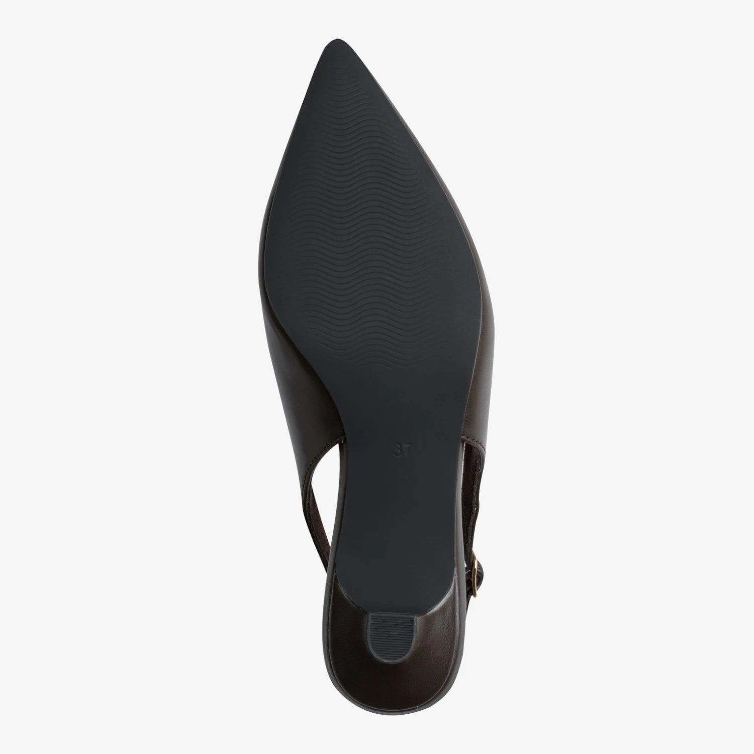Marco Tozzi Dark Brown Kitten Heel Slingback Shoes