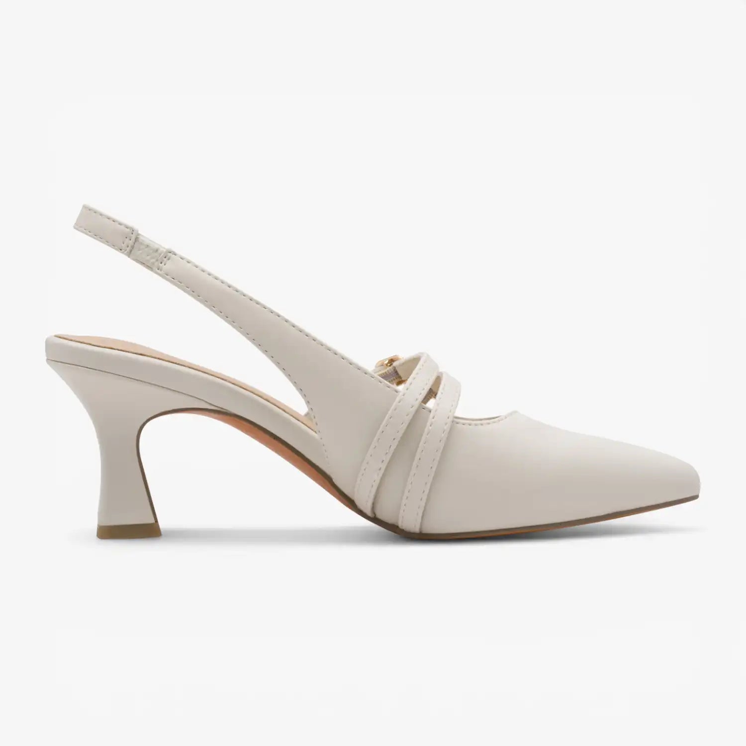 Marco Tozzi Cream Court Shoe (Slingback) – 2-29612-46-403