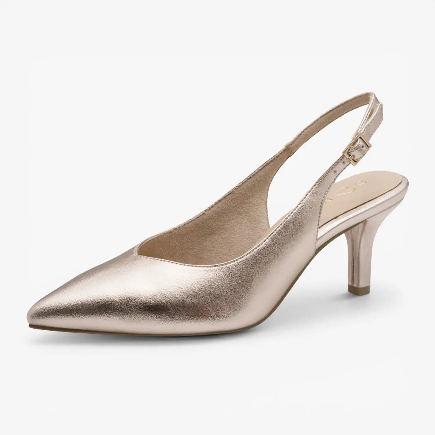 Marco Tozzi Platinum Silver Court Shoe (Metallic Finish) - 2-29628-46-957