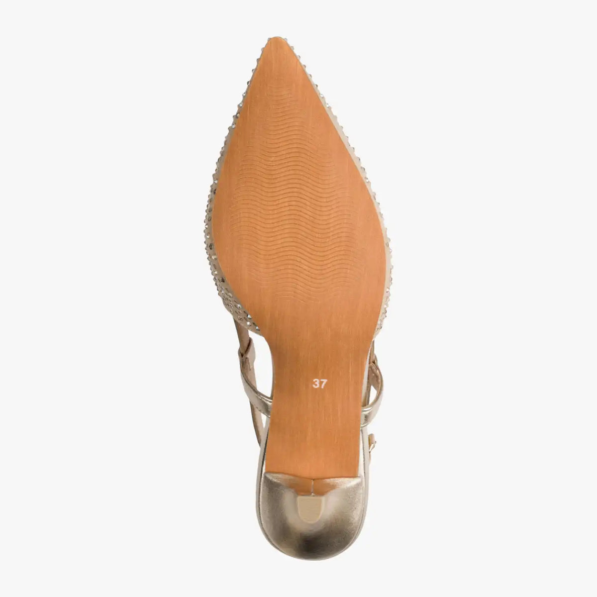 Marco Tozzi Gold Court Shoe (Buckle Fastening) - 2-29667-46-940
