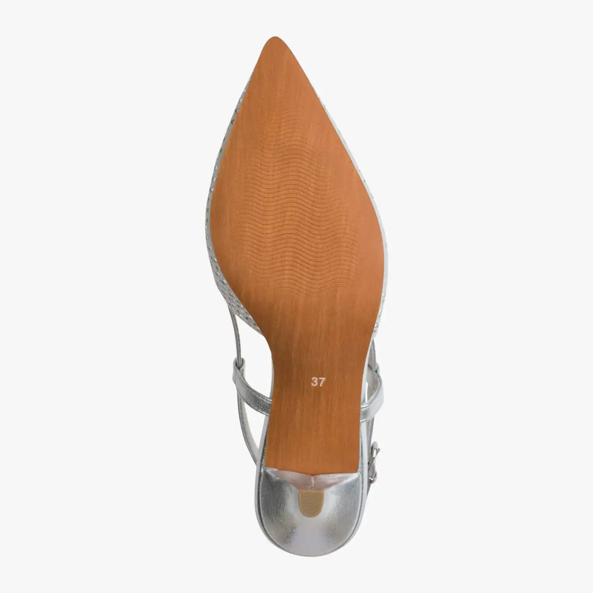 Marco Tozzi Silver Court Shoe (Buckle Fastening) - 2-29667-46-941