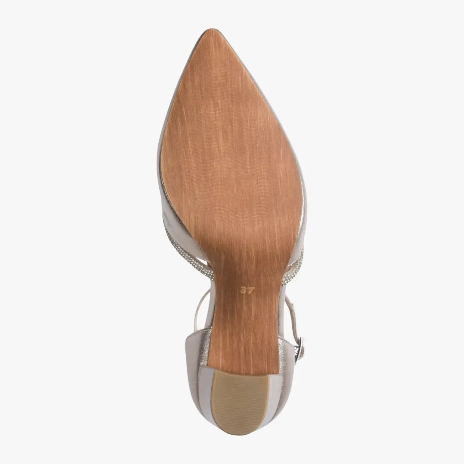 Marco Tozzi Platinum Silver Court Shoe (Wide Fit) - 2-82404-42-957
