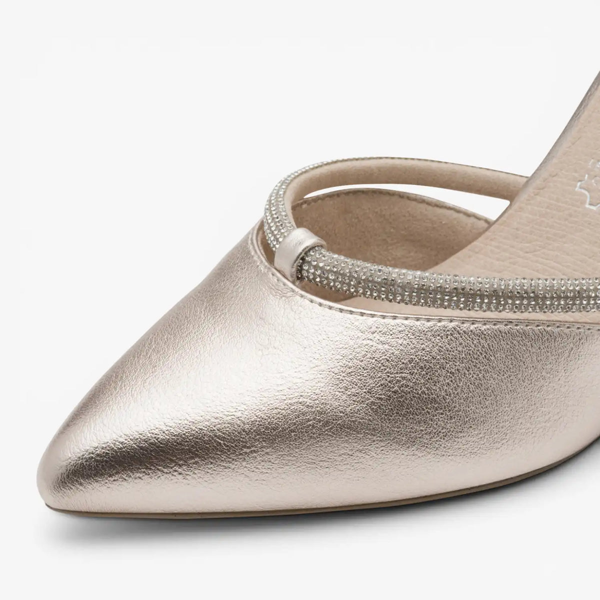 Marco Tozzi Platinum Silver Court Shoe (Wide Fit) - 2-82404-42-957