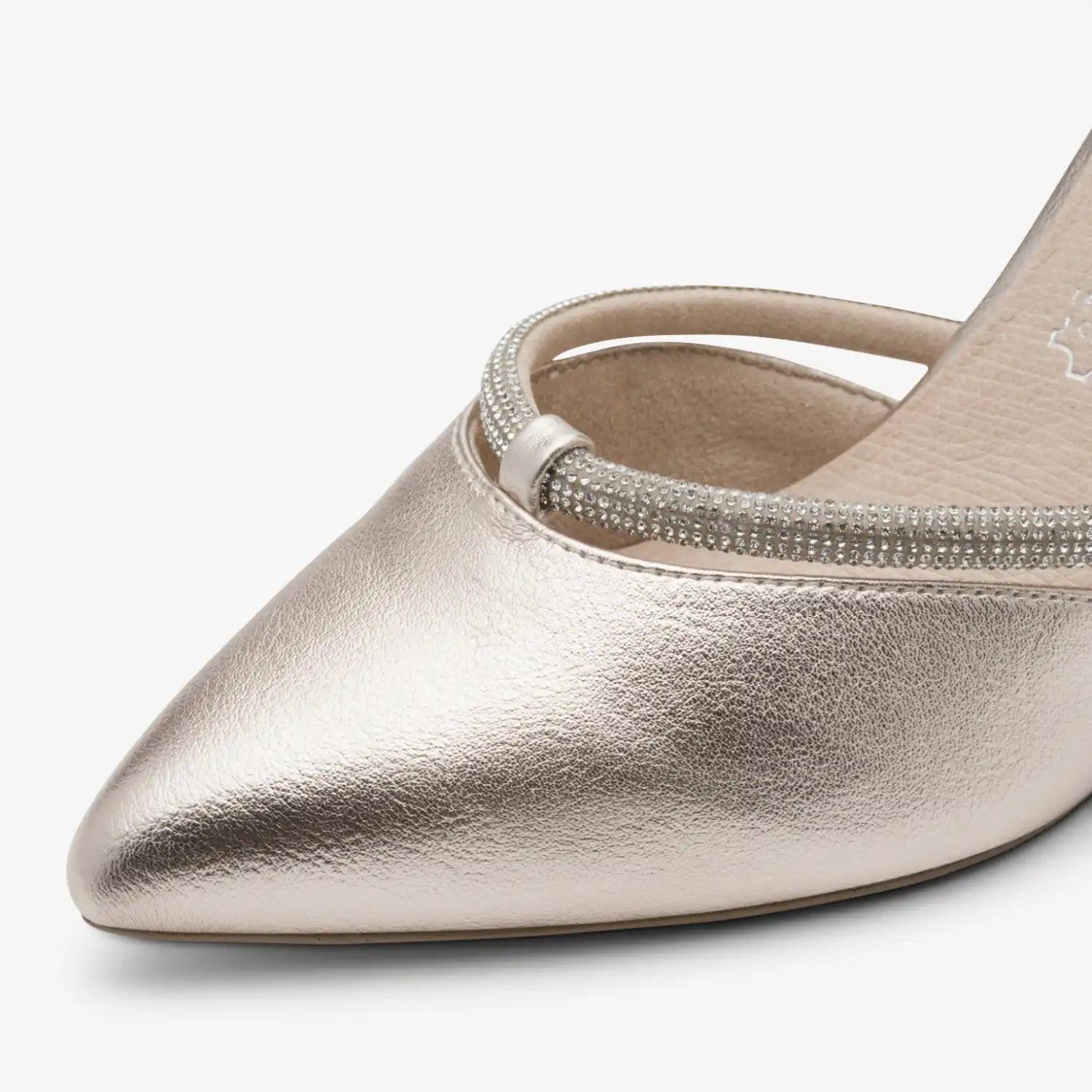 Marco Tozzi Platinum Silver Court Shoe (Wide Fit) - 2-82404-42-957