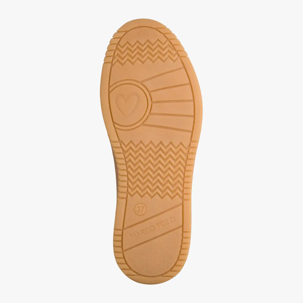 Marco Tozzi White and Gold Trainer (Platform Sole) - 2-83706-46-402