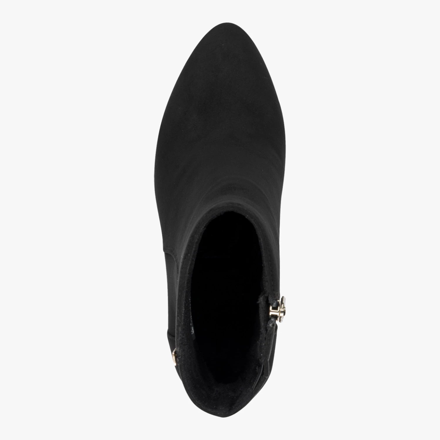 Marco Tozzi GMK Black Suede-Effect Block Heel Ankle Boots