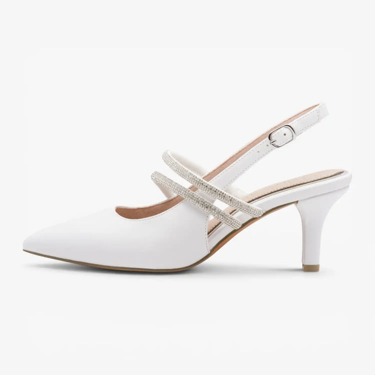Marco Tozzi White Court Shoe (Stiletto Heel) - 2-89604-46-100