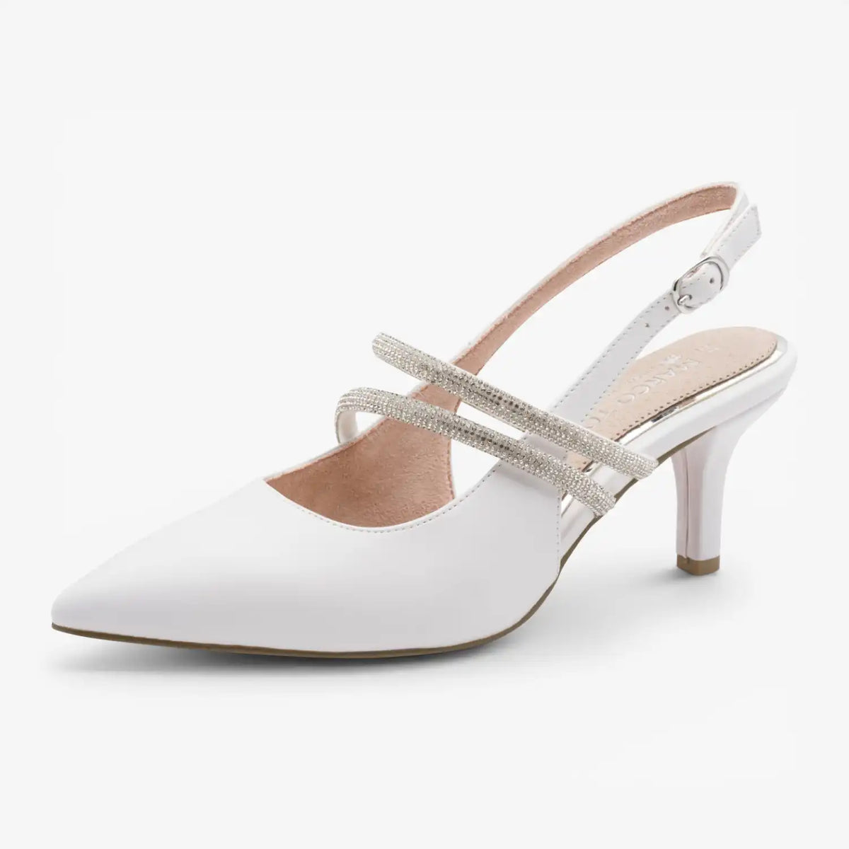 Marco Tozzi White Court Shoe (Stiletto Heel) - 2-89604-46-100