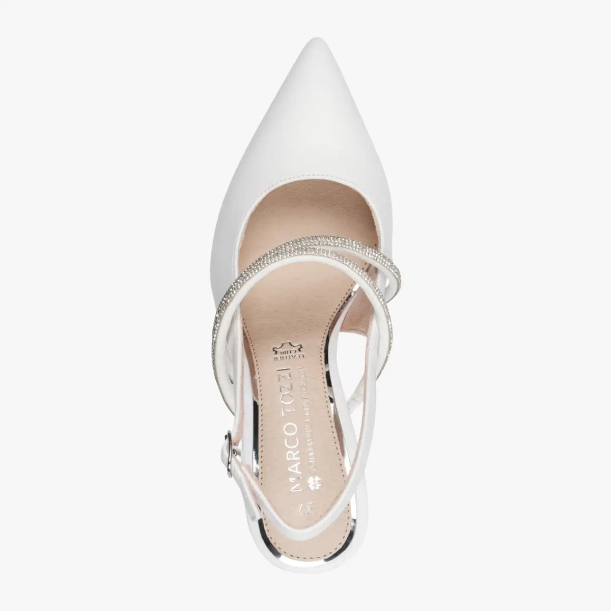 Marco Tozzi White Court Shoe (Stiletto Heel) - 2-89604-46-100
