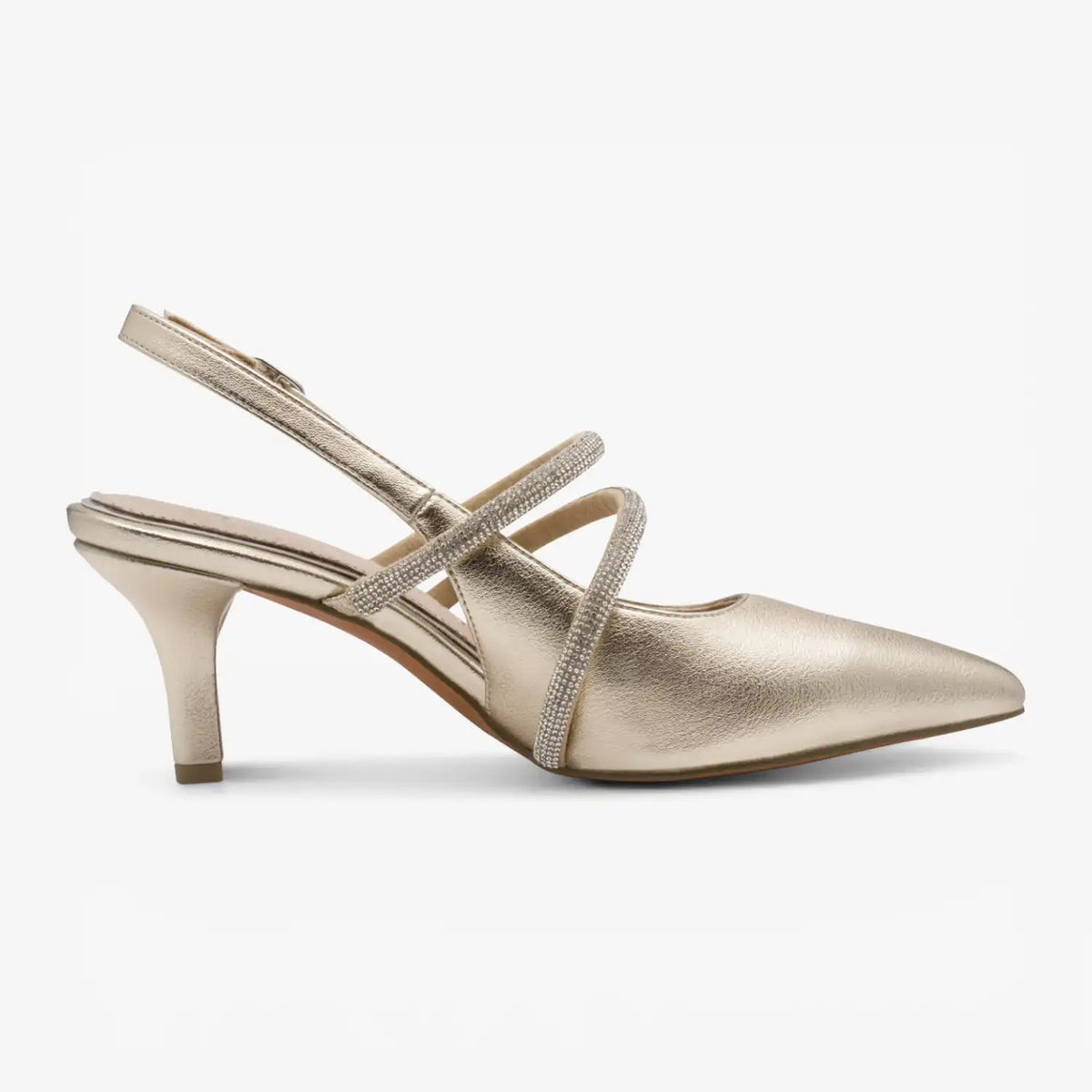 Marco Tozzi Gold Court Shoe (Stiletto Heel) - 2-89604-46-940