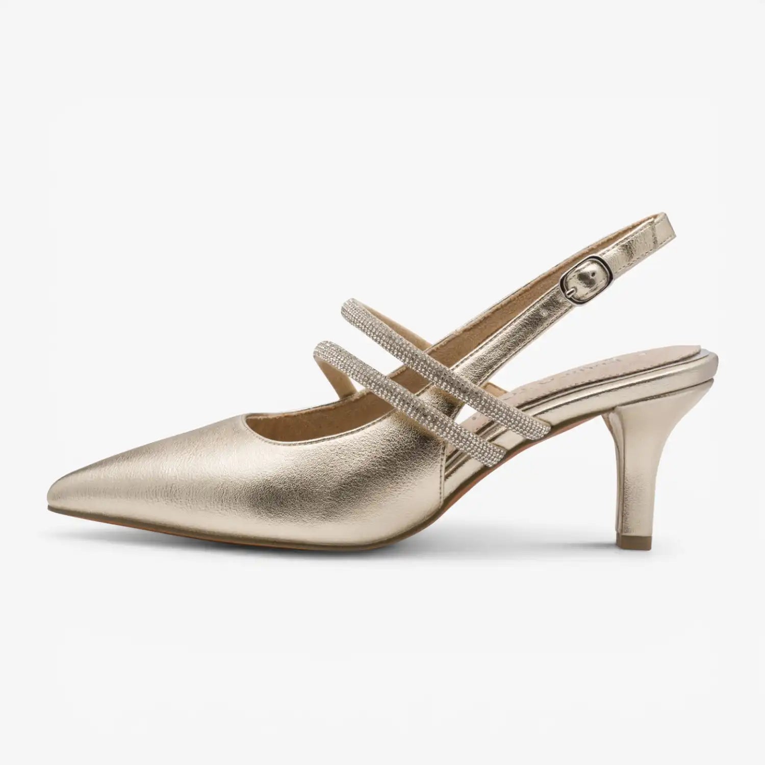 Marco Tozzi Gold Court Shoe (Stiletto Heel) - 2-89604-46-940