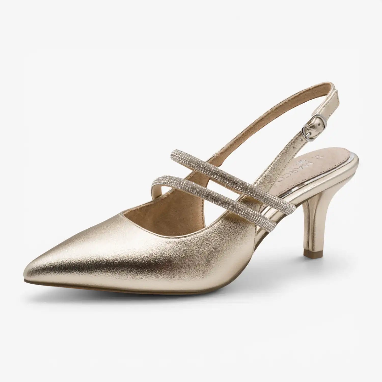Marco Tozzi Gold Court Shoe (Stiletto Heel) - 2-89604-46-940