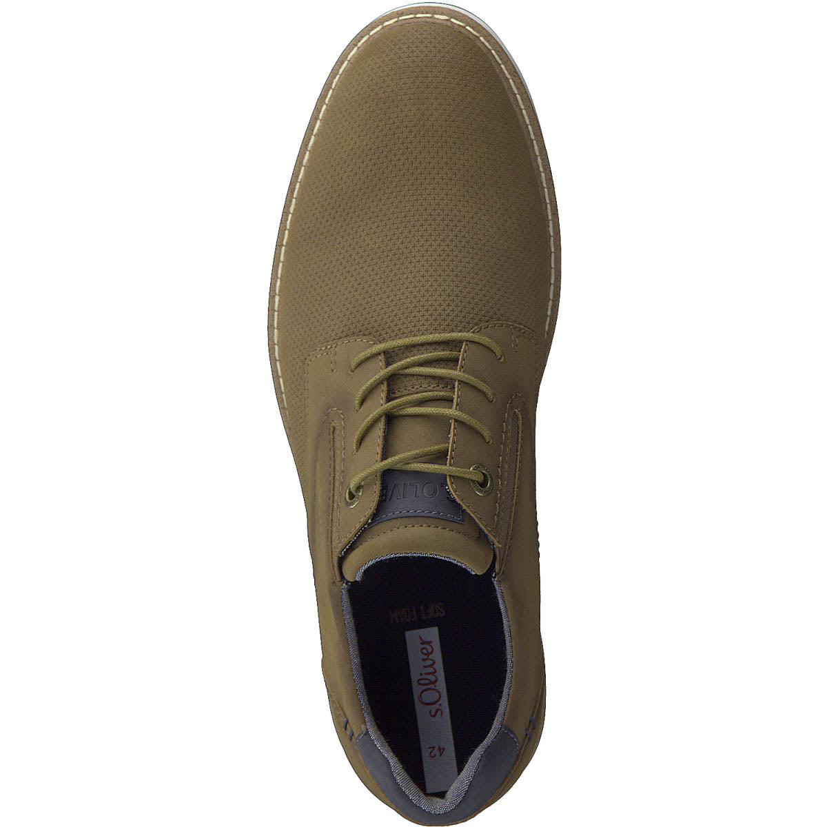 S.Oliver Men's Brown Synthetic Shoes with Elastic Fit and Pin Hole Design