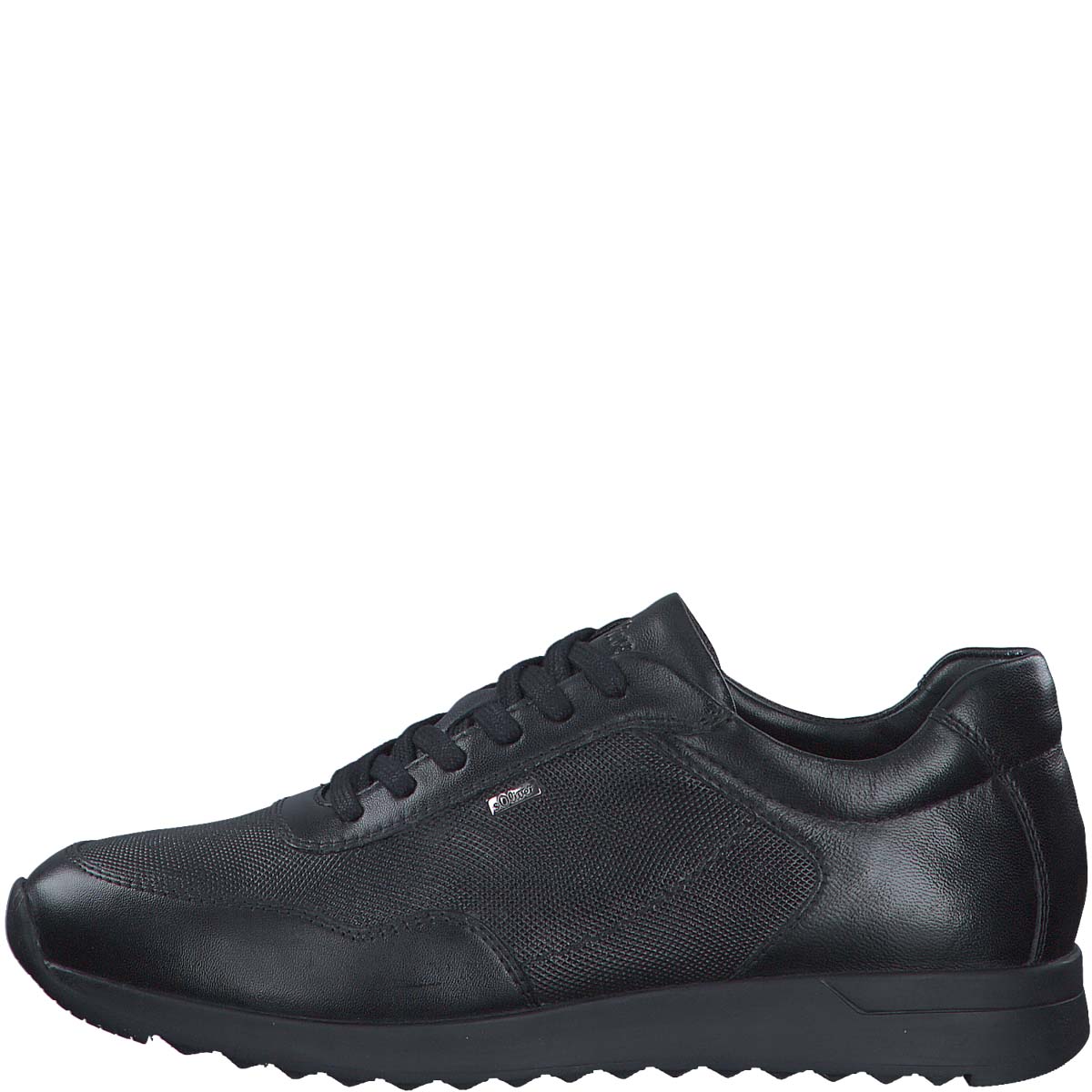 S.Oliver Men's Black Leather Lace-Up Shoes