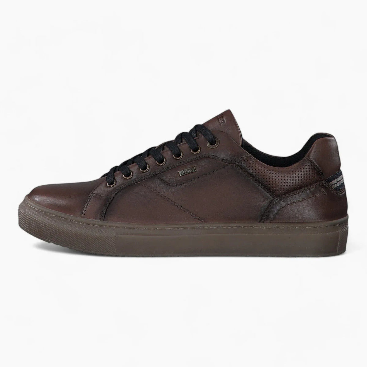 S.Oliver Men&#39;s Dark Brown Trainers - Leavys Shoes