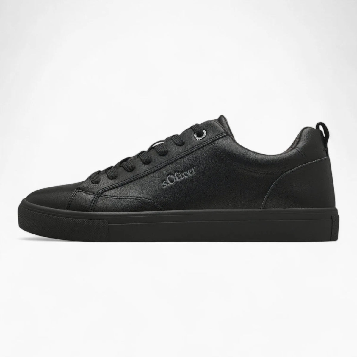 S.Oliver Men&#39;s All Black Trainers with Black Laces - Leavys Shoes