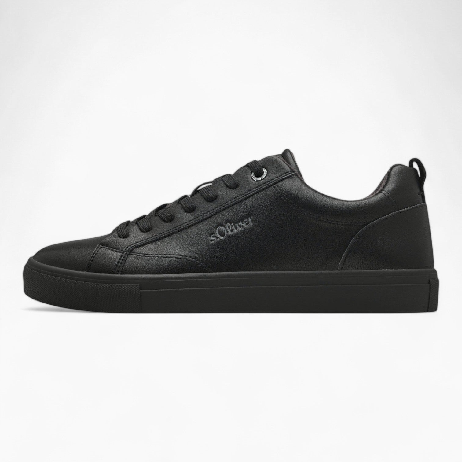 S.Oliver Men's All Black Trainers with Black Laces - Leavys Shoes