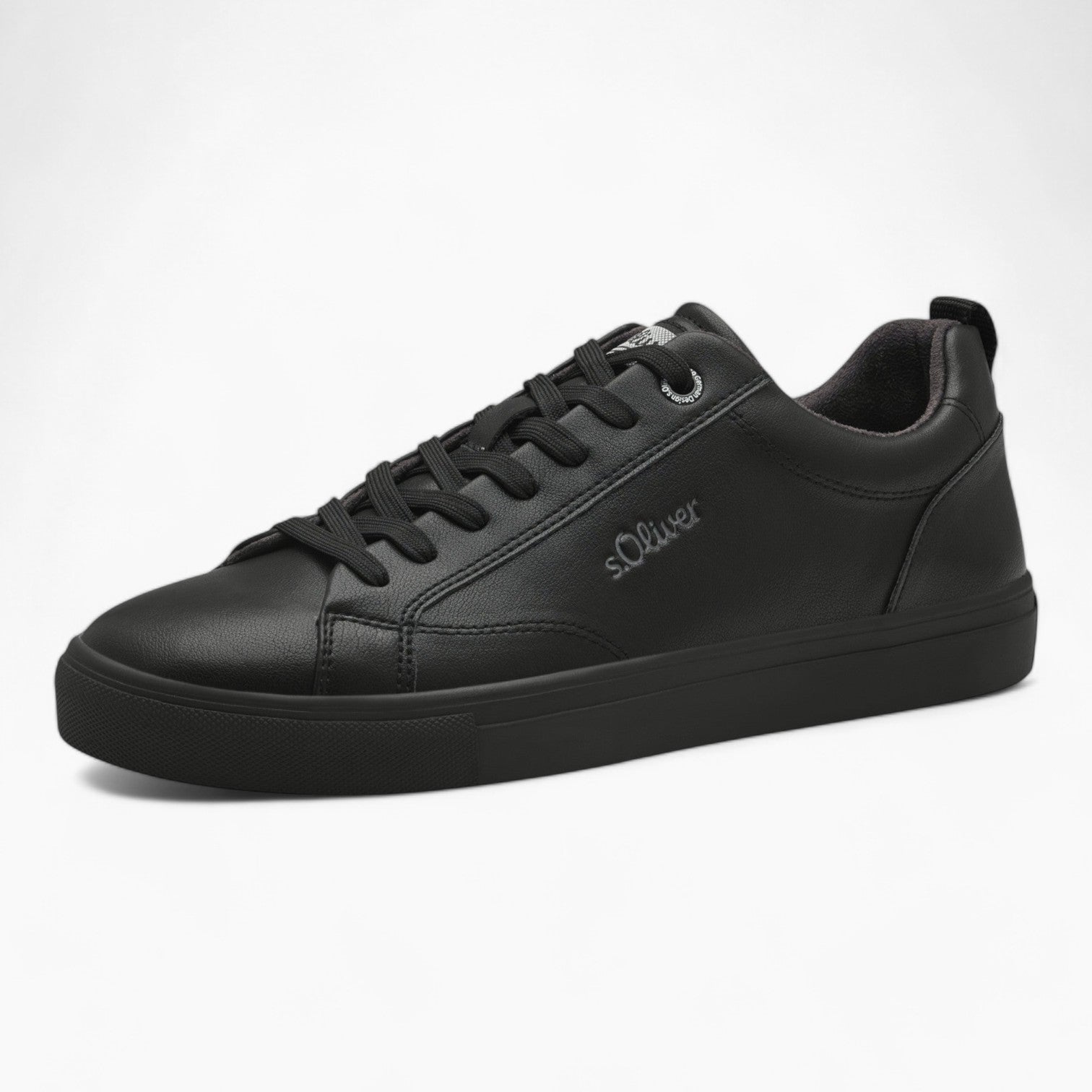 S.Oliver Men's All Black Trainers with Black Laces