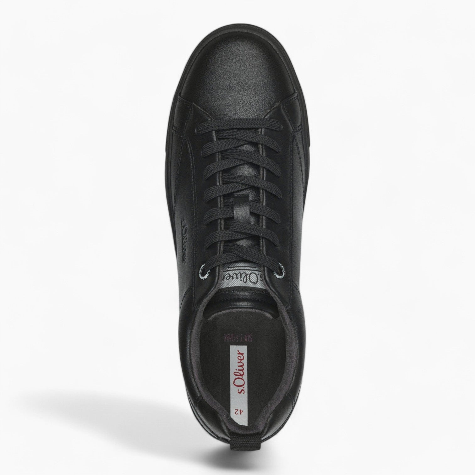 S.Oliver Men's All Black Trainers with Black Laces