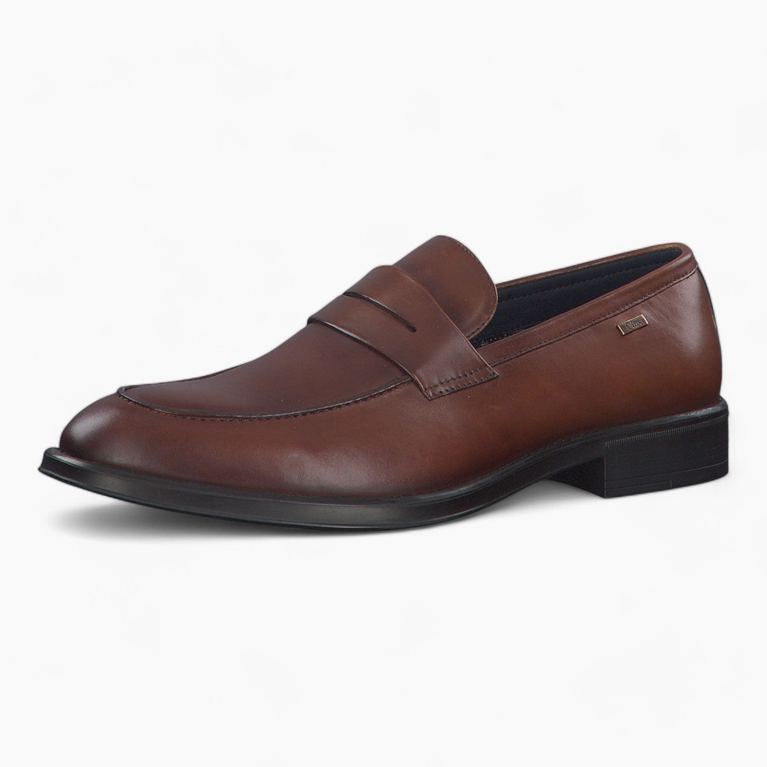 S.Oliver Men's Classic Brown Leather Penny Loafers - Leavys Shoes